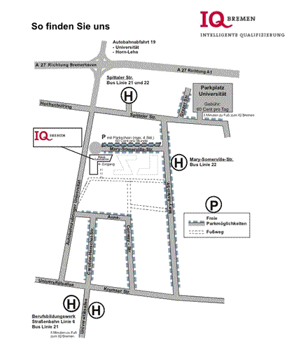 Anfahrtskizze IQ-Bremen